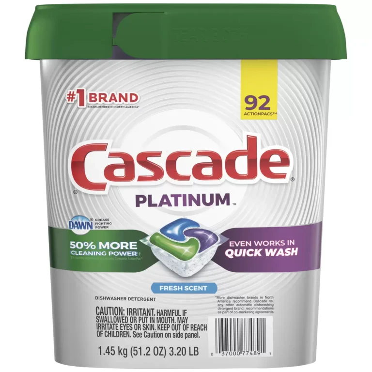 Cascade Platinum Dishwashing Pacs 92 Count