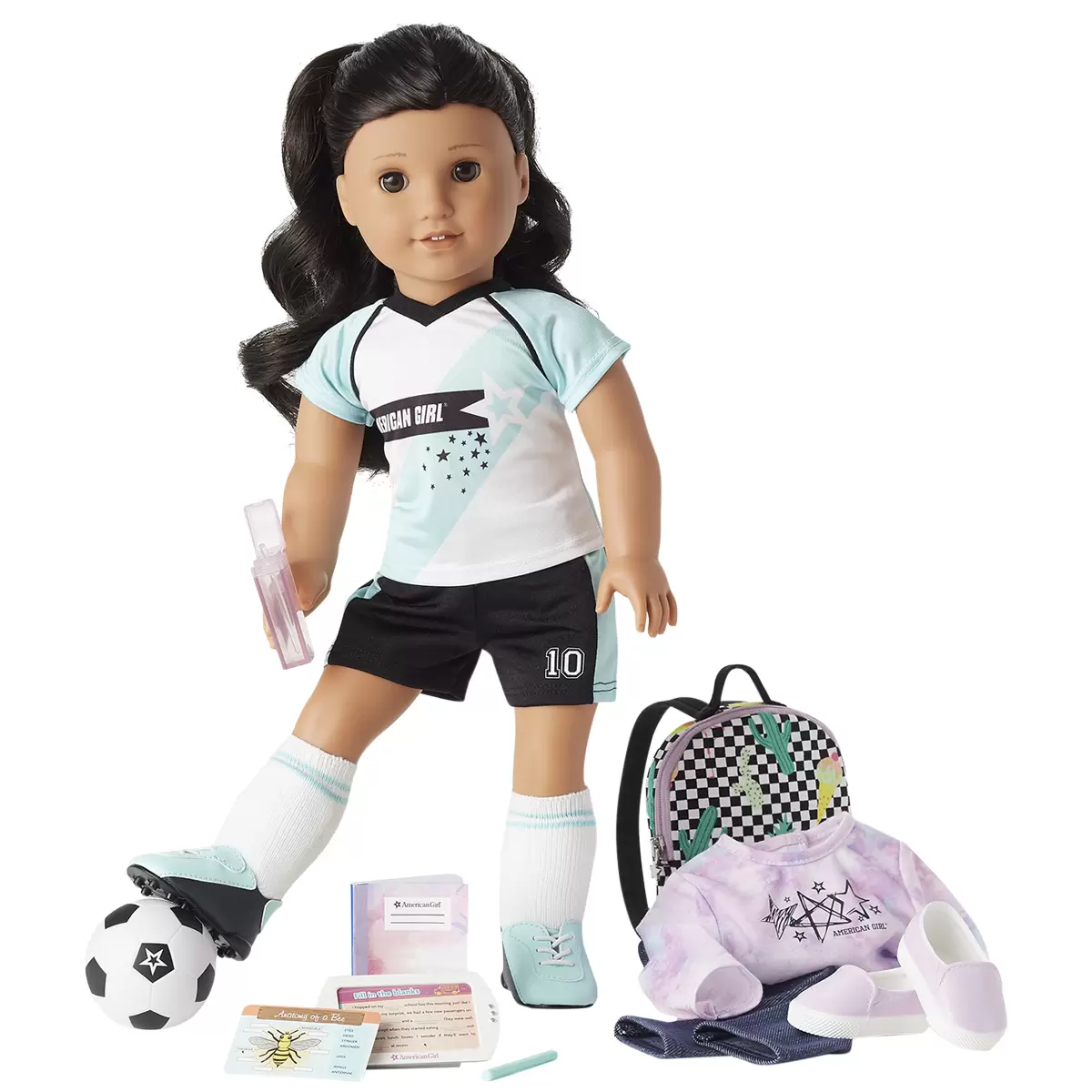 American Girl Doll # And School Day To Soccer Play Set 1615737