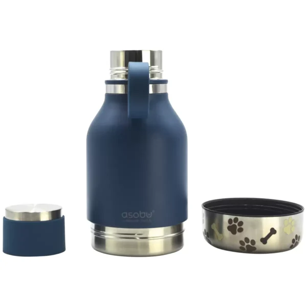 ASOBU 1 Litre Bottle With 360ml Dog Bowl Blue
