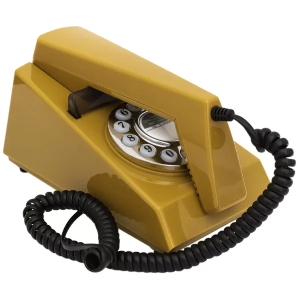 GPO Trim Phone Push Button Mustard