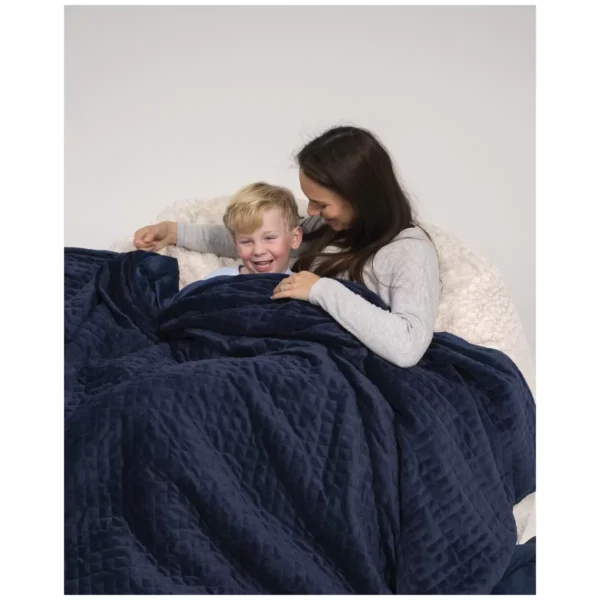 Therapy King Blanket with Cover Calming Blue 10kg