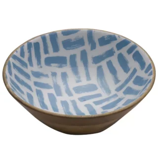Mikasa Mango Wood Serving Bowl Blue