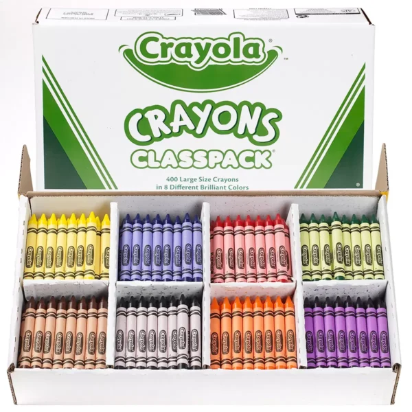 Crayola 400 Pieces Large Crayon 8 Colours