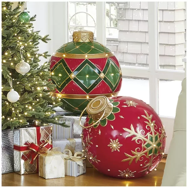 Oversized Christmas Ornament with LED Lights
