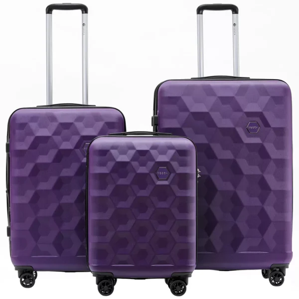 Tosca Bahamas Luggage 3 Piece Set Purple